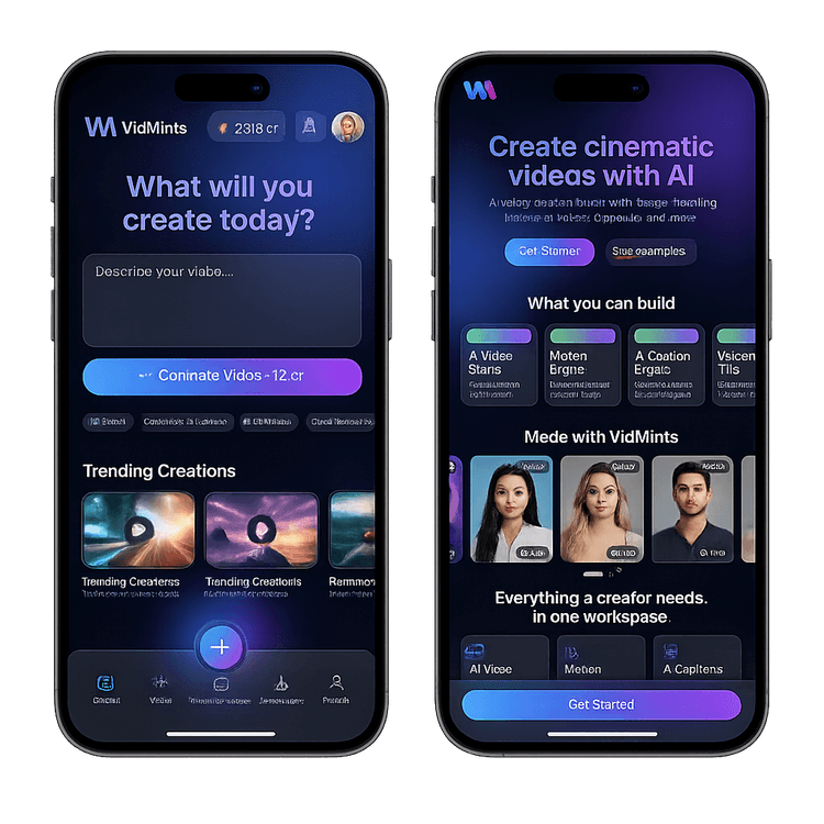 VidMints on mobile